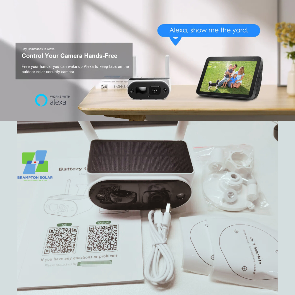 4MP Wifi Solar Camera with 8000mAh Rechargeable Battery.