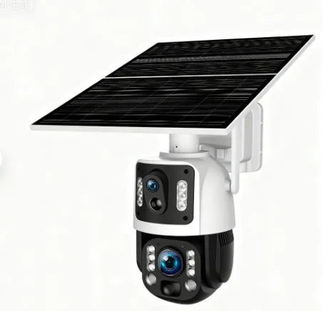 36x Optical Zooming Dual Lens Solar Panel Camera with PIR and Human Detection
