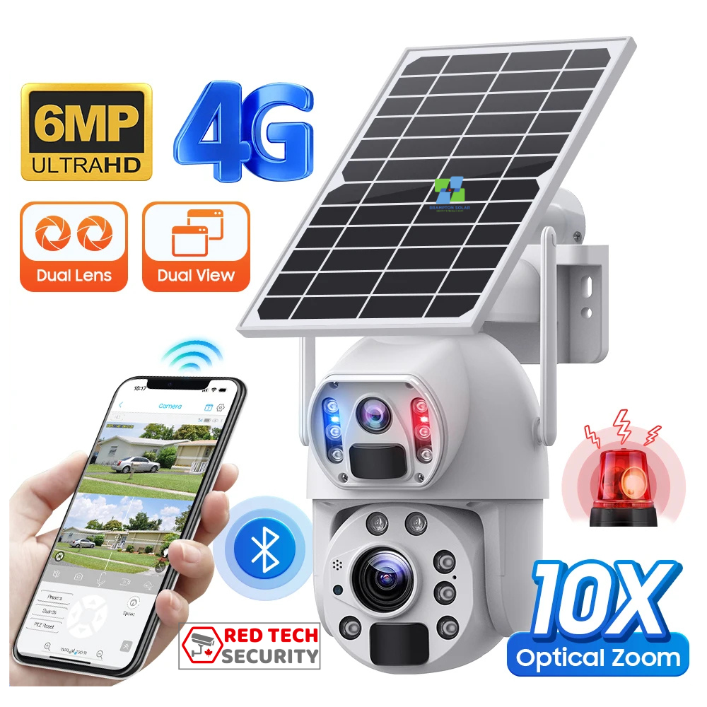 New 10X Optical Zoom 4G Camera IP66 Metal 10W Solar Panel