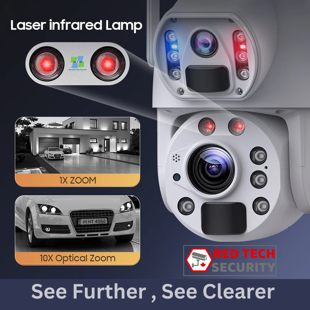 New 10X Optical Zoom 4G Camera IP66 Metal 10W Solar Panel