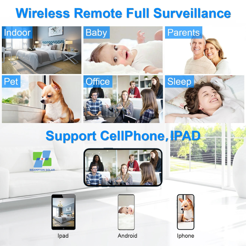 4K HD Clock Camera - Supports Dual WiFi Band 2.4g & 5g.