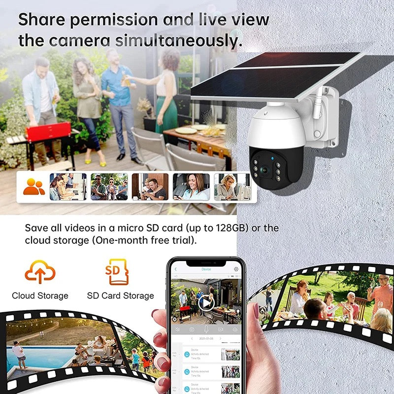 20w 4G/WIFI Solar IP PTZ Cameras Starlight Full Color IR.