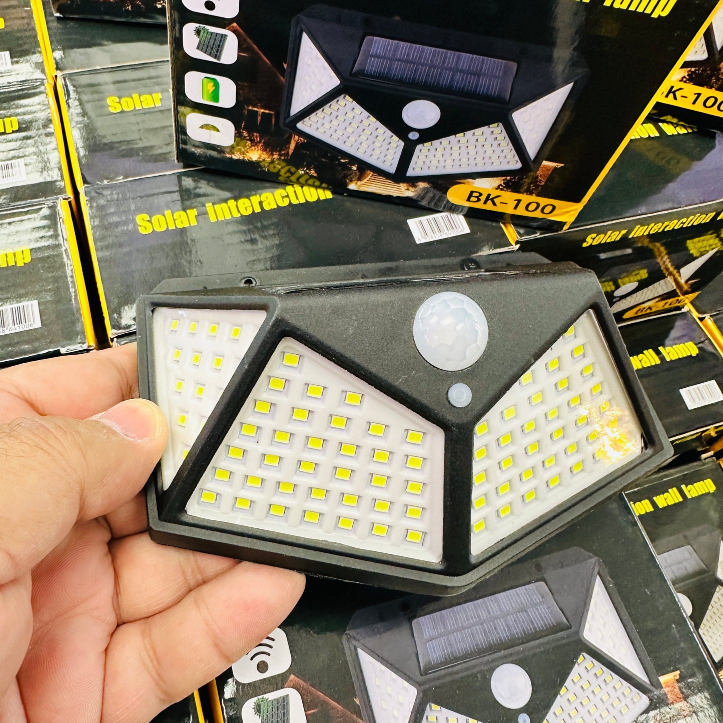 Upgraded Version 100 LED Solar Outdoor PIR Motion Sensor LED Light.