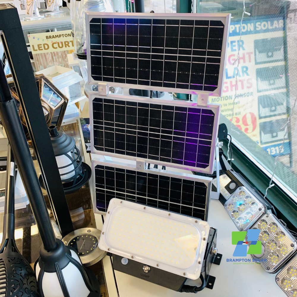 Super Brightness Solar LED Flood Light. 7000 Lumens + Motion Sensor.