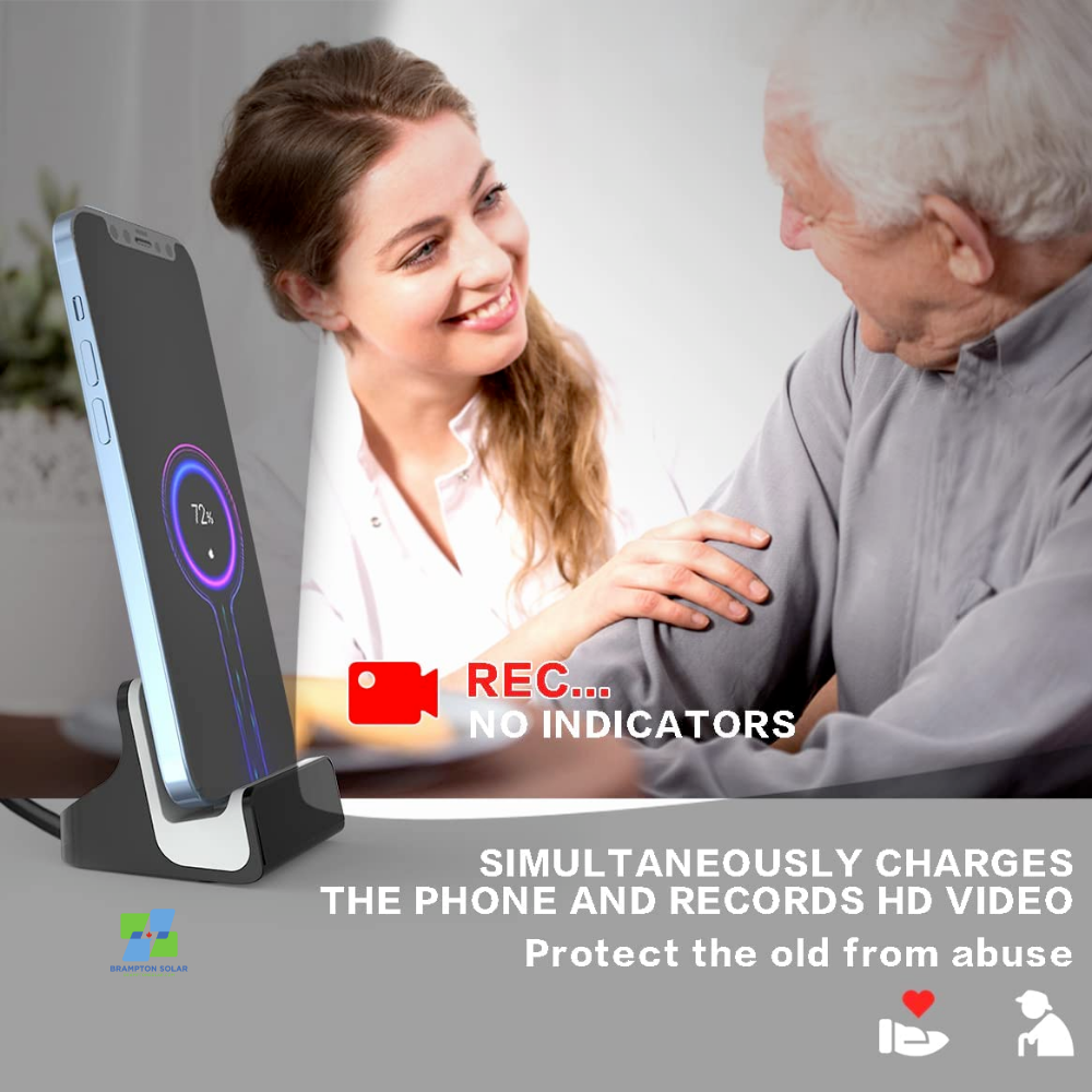 Small Nanny Cam USB Charger for iPhone Invisible Camera Lens.