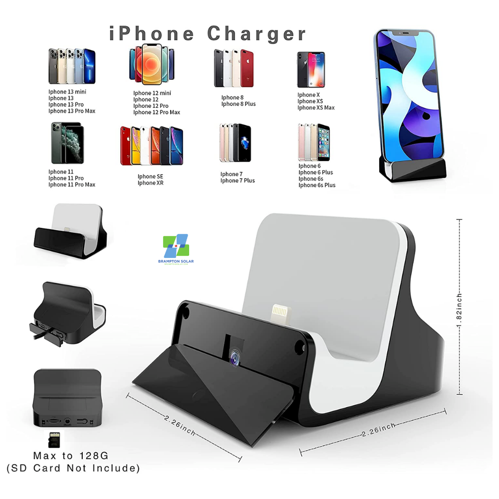 Small Nanny Cam USB Charger for iPhone Invisible Camera Lens.