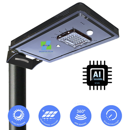 All In One 15W 1600 Lumens Solar Power Motion Sensor AI Smart CREE LED