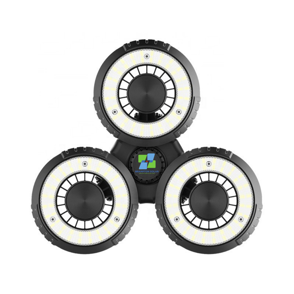 100W Garage Light with 3 Ultra-Bright Round Panels. 10000 Lumens.