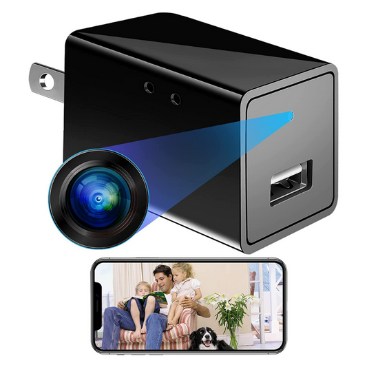 Wall Plug Wi-fi 1080P Hidden Spy Camera with Remote App Control.