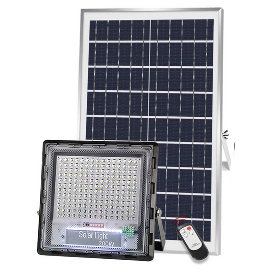 200W Solar Flood Light 180 LED Path Light with Remote Control Security Lighting.