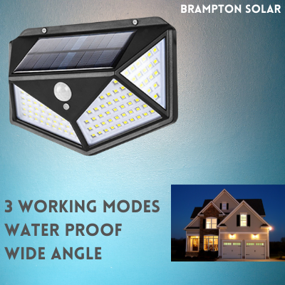 Upgraded Version 100 LED Solar Outdoor PIR Motion Sensor LED Light.