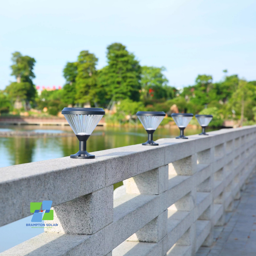 Outdoor Aluminium Post Fence Pathway Solar Lights.