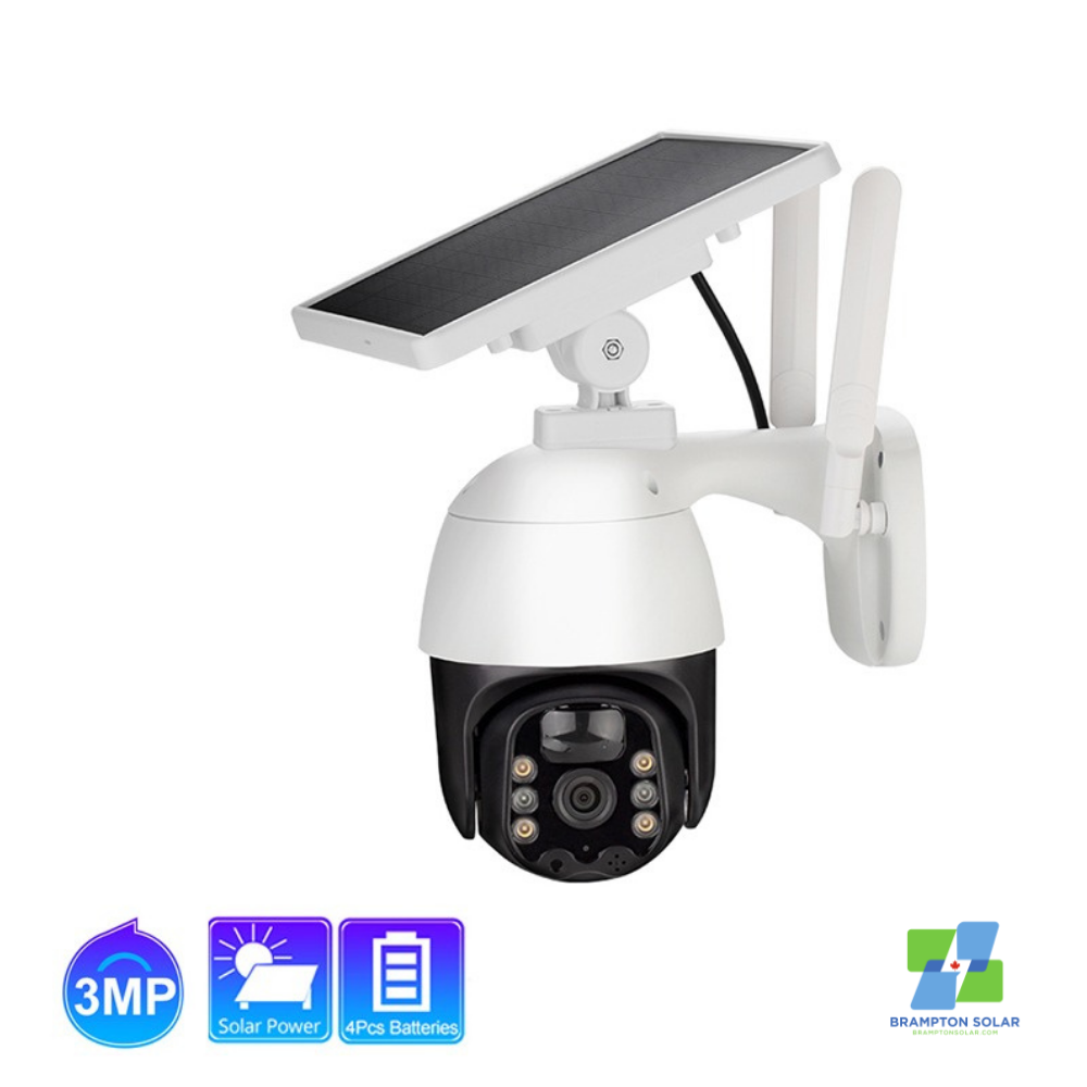 Full HD 3MP PTZ Dome Cam Wireless Solar CCTV Surveillance Camera.