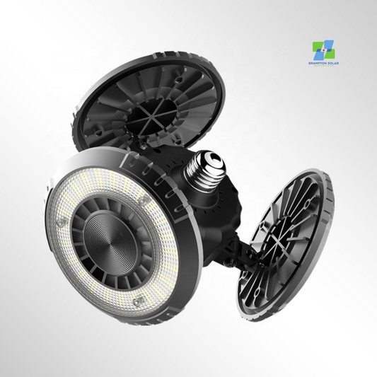 100W Garage Light with 3 Ultra-Bright Round Panels. 10000 Lumens.