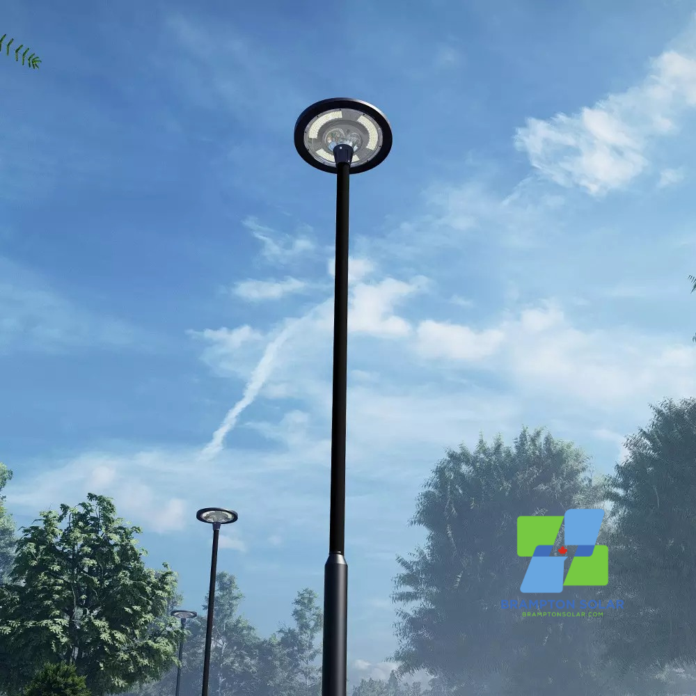 Aluminum Solar Garden Light with RGBW/WW APP Controlled. 1200w.