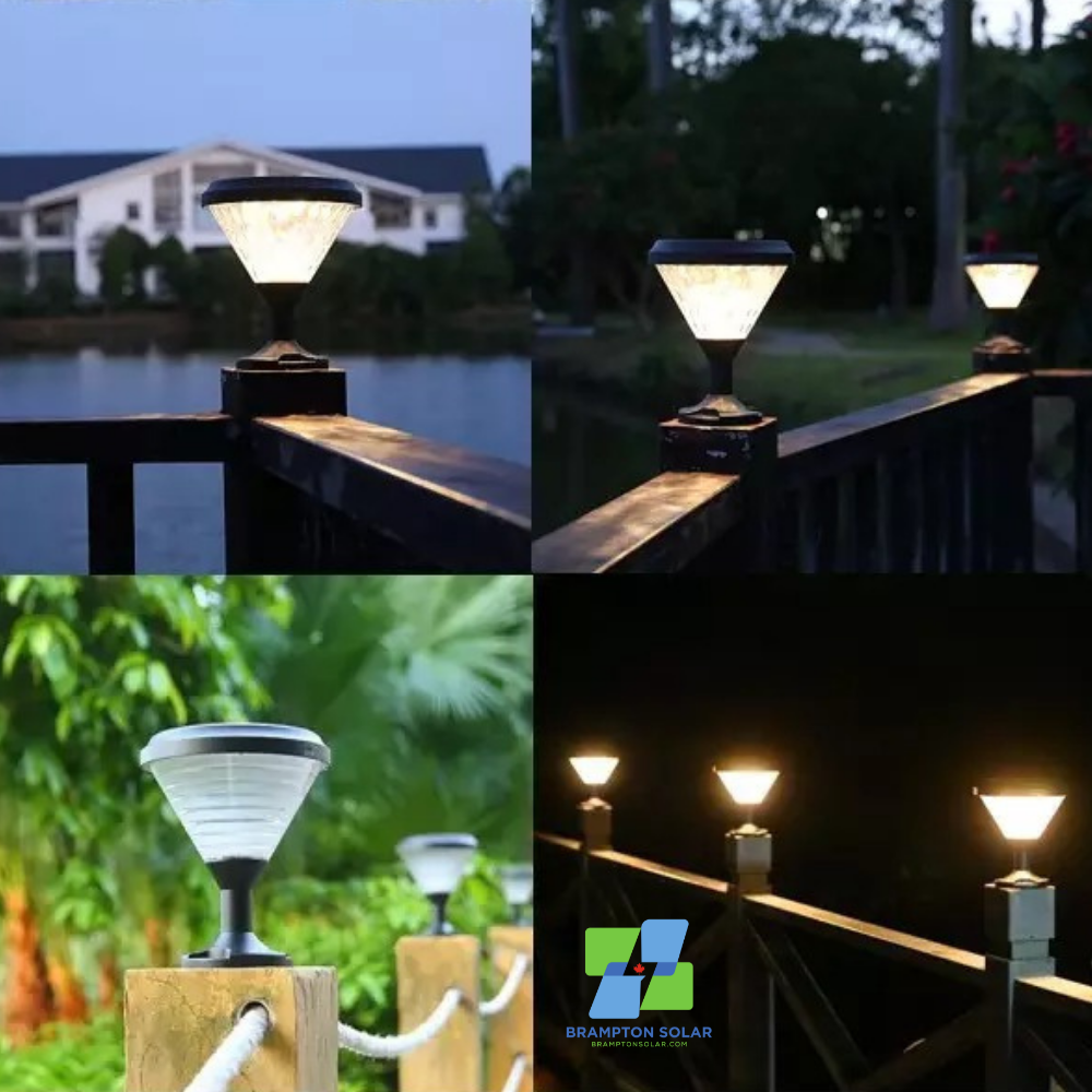 Outdoor Aluminium Post Fence Pathway Solar Lights.