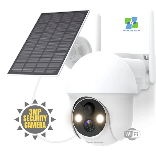Outdoor 360° View & Spotlight Wireless Solar Battery Security Camera.