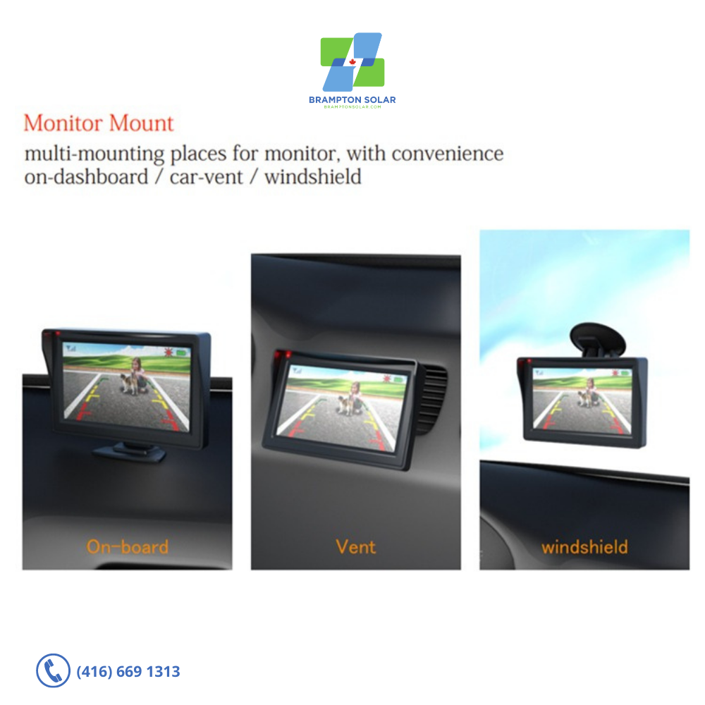 Solar WiFi Wireless Rear view Backup Camera and Monitor.