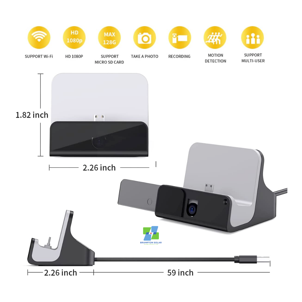 Small Nanny Cam USB Charger for iPhone Invisible Camera Lens.