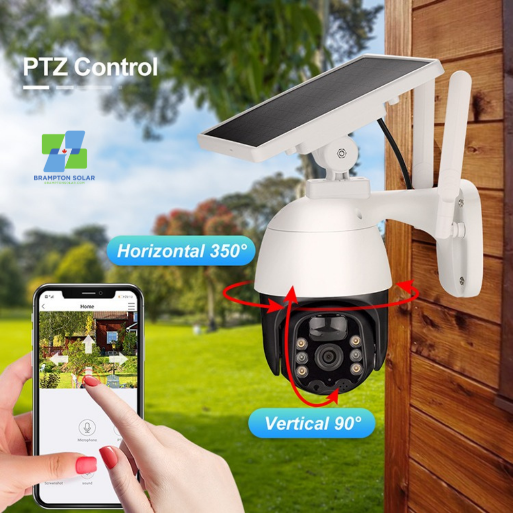 Full HD 3MP PTZ Dome Cam Wireless Solar CCTV Surveillance Camera.