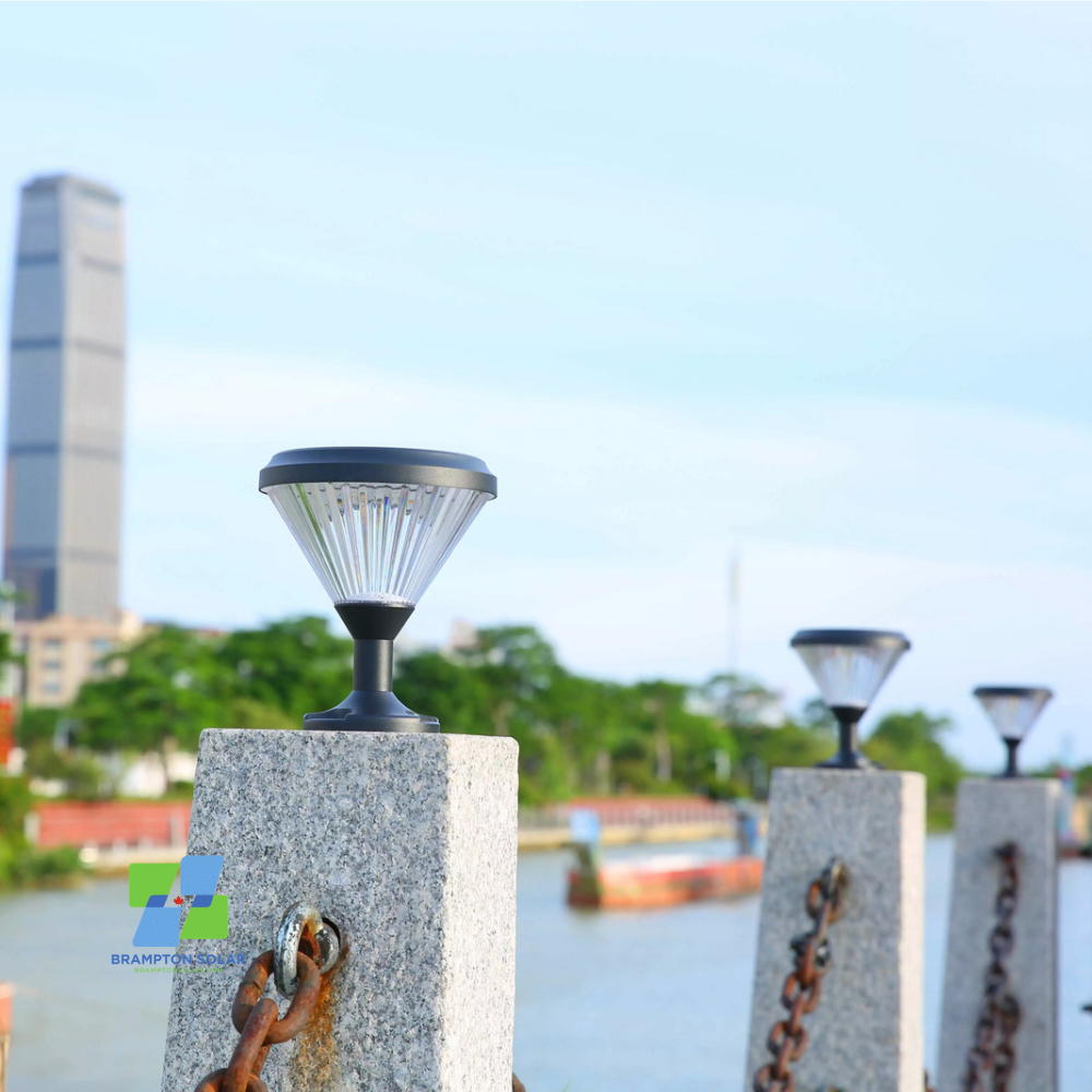 Outdoor Aluminium Post Fence Pathway Solar Lights.