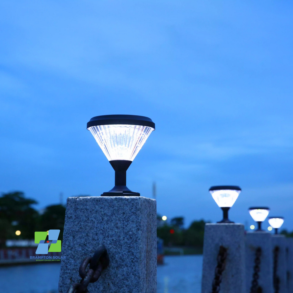 Outdoor Aluminium Post Fence Pathway Solar Lights.