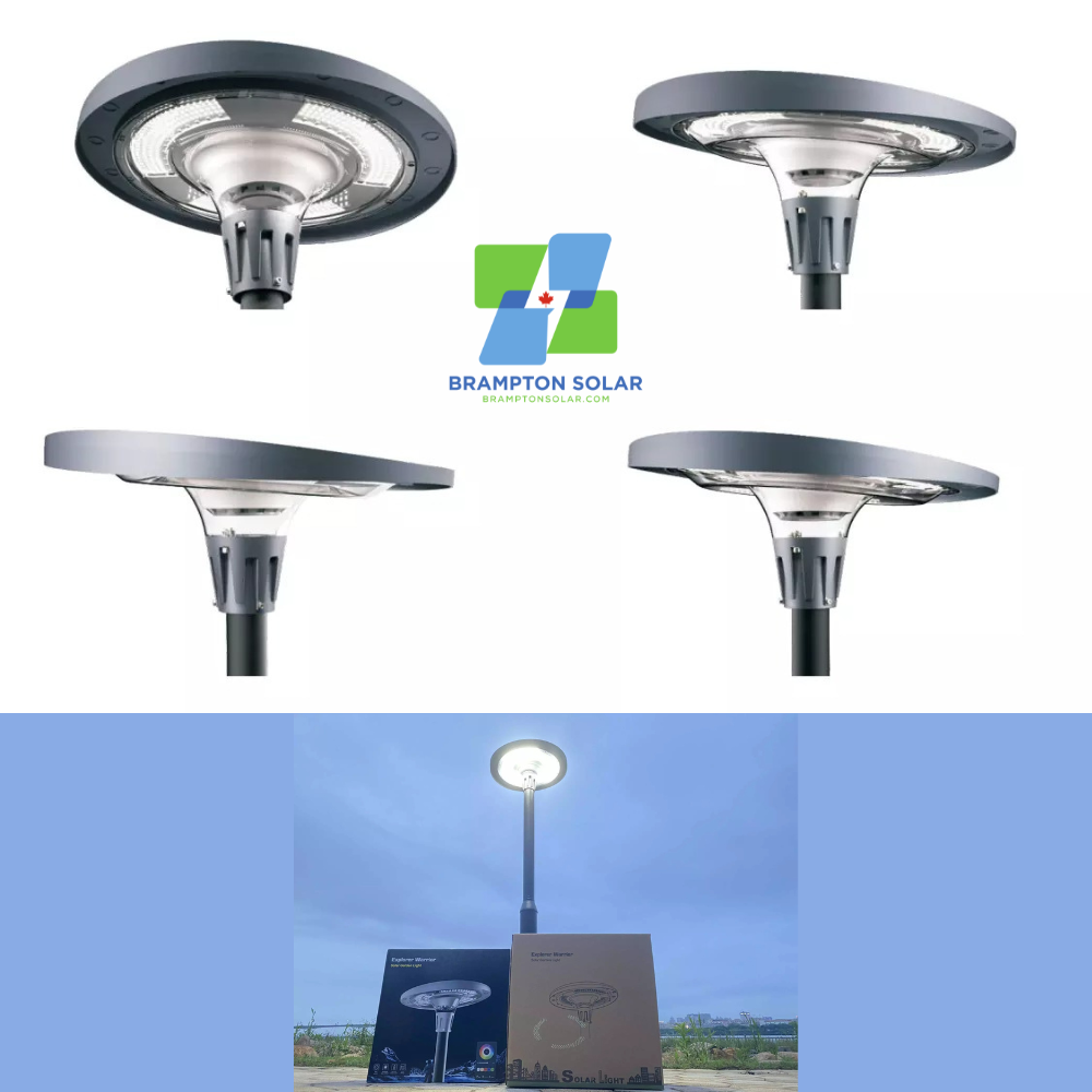 Aluminum Solar Garden Light with RGBW/WW APP Controlled. 1200w.