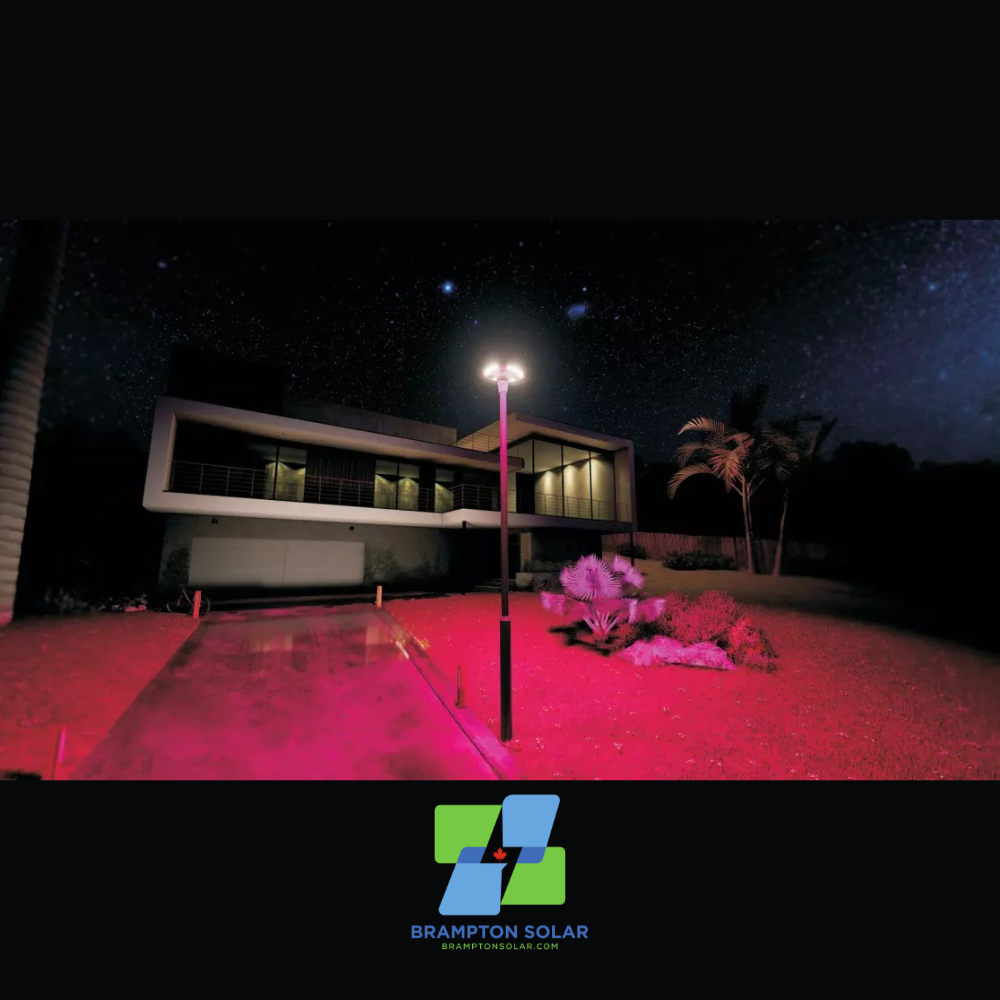Aluminum Solar Garden Light with RGBW/WW APP Controlled. 1200w.
