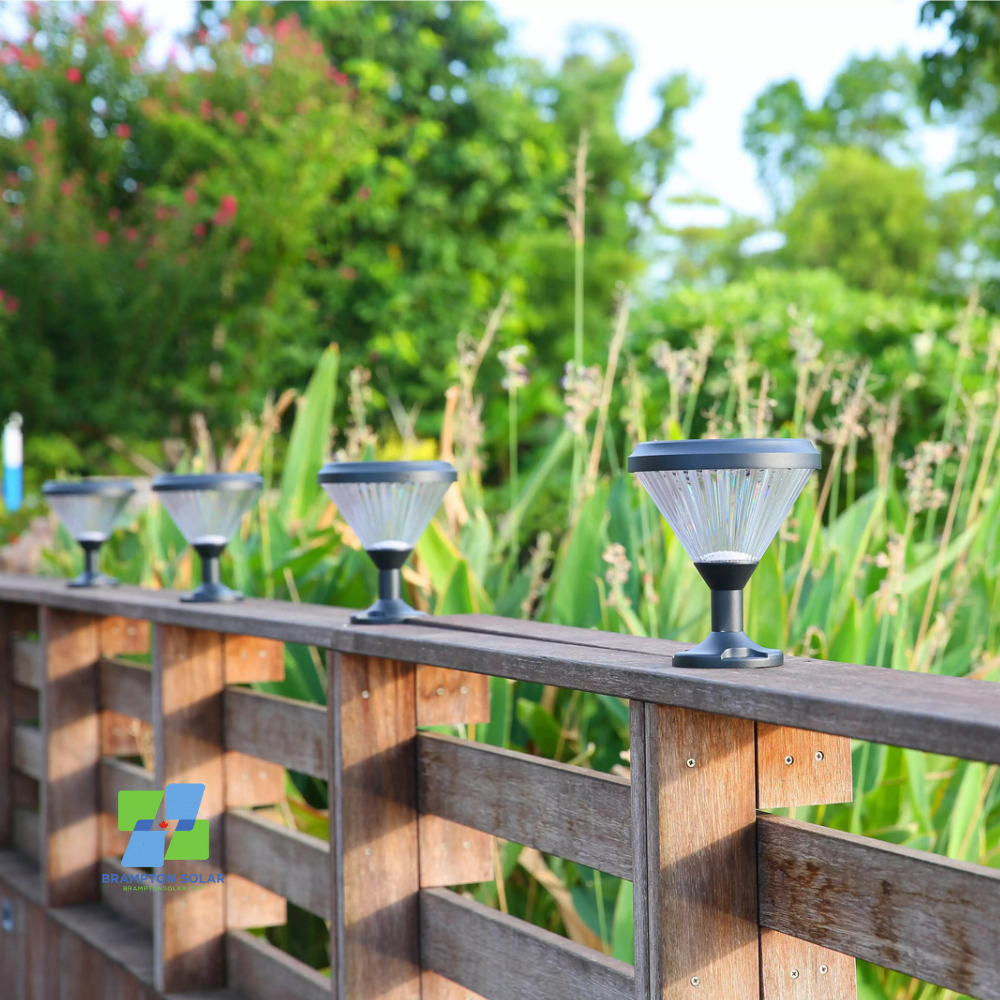 Outdoor Aluminium Post Fence Pathway Solar Lights.