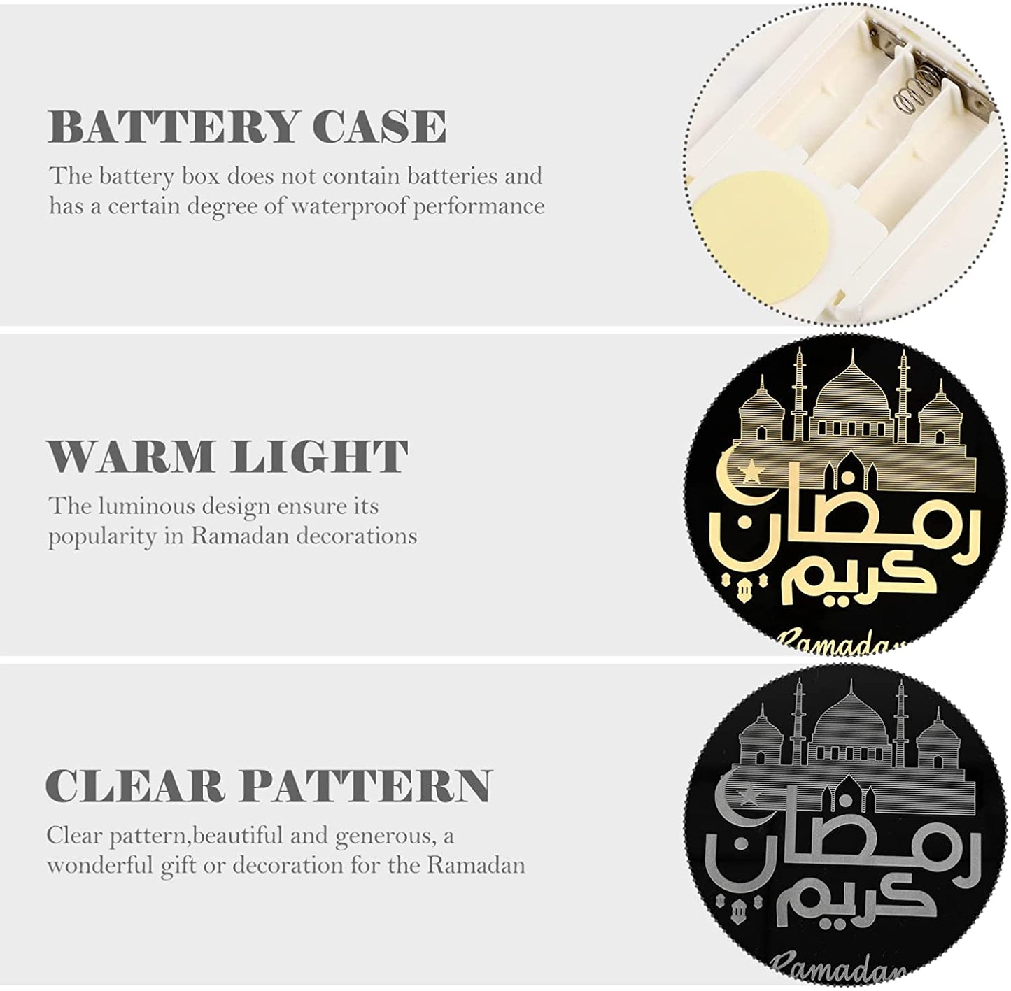 Ramadan Kareem 3D Wall Window LED Light.