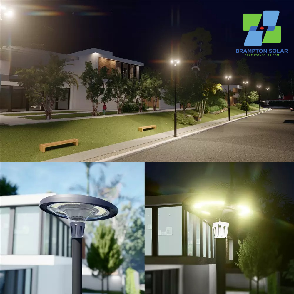 Aluminum Solar Garden Light with RGBW/WW APP Controlled. 1200w.
