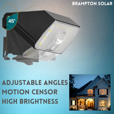 Brampton Solar 10W Solar Security Light. 1000LM. Mini Design High Brightness.