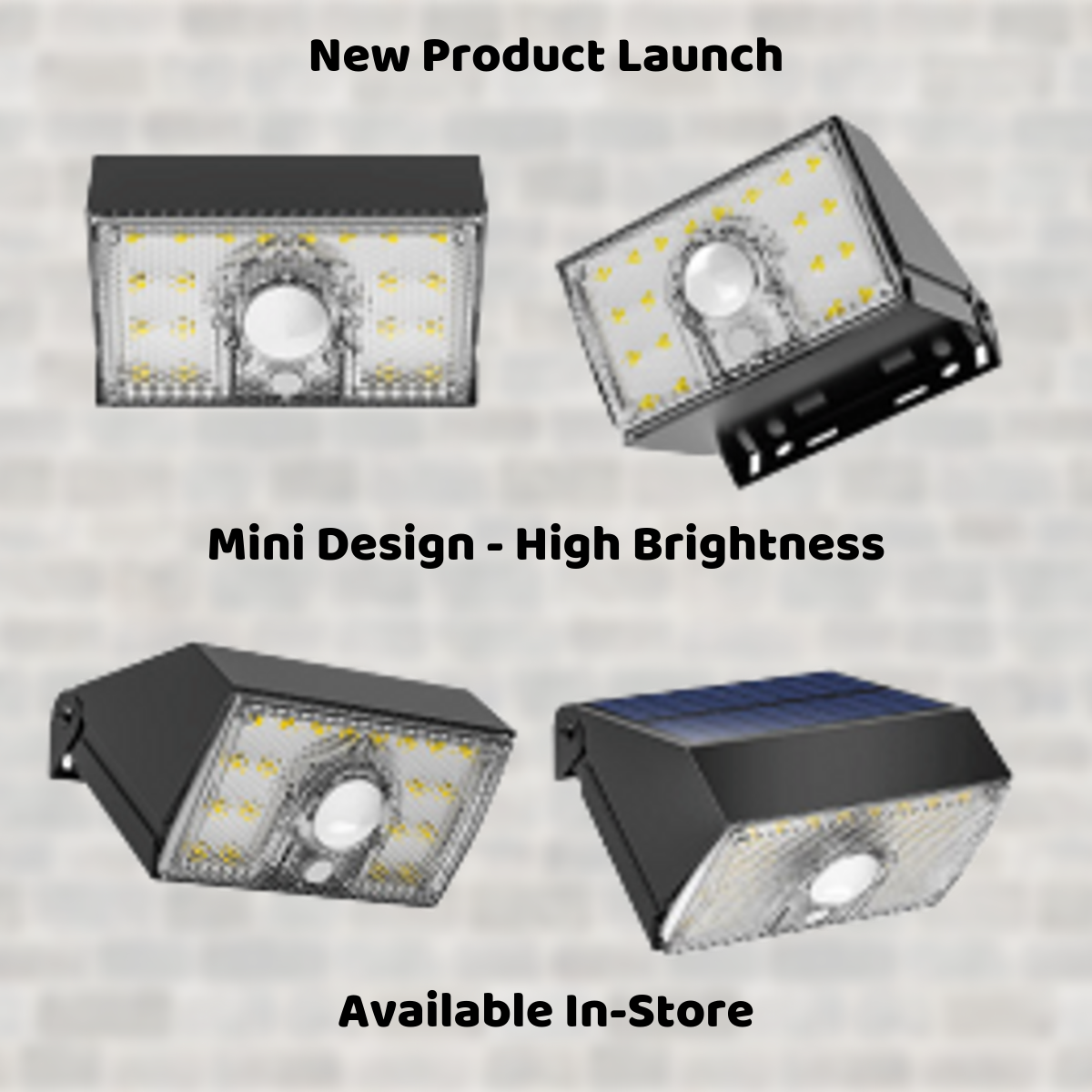 Brampton Solar 10W Solar Security Light. 1000LM. Mini Design High Brightness.