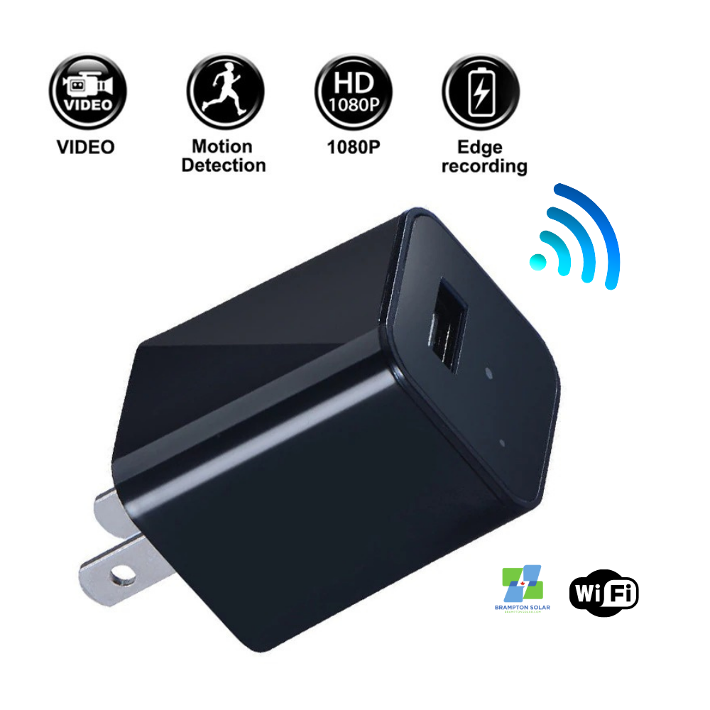 Wall Plug Wi-fi 1080P Hidden Spy Camera with Remote App Control.