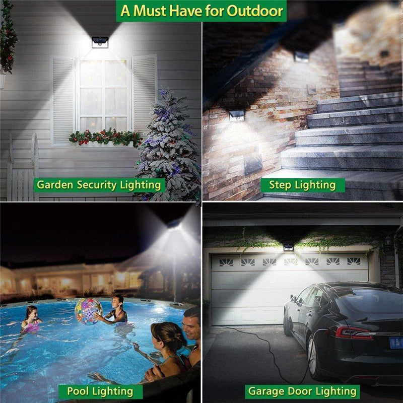 118 LED 1000LM 3 Modes Garden Solar Lamp Motion Sensor IP65 Security Light.