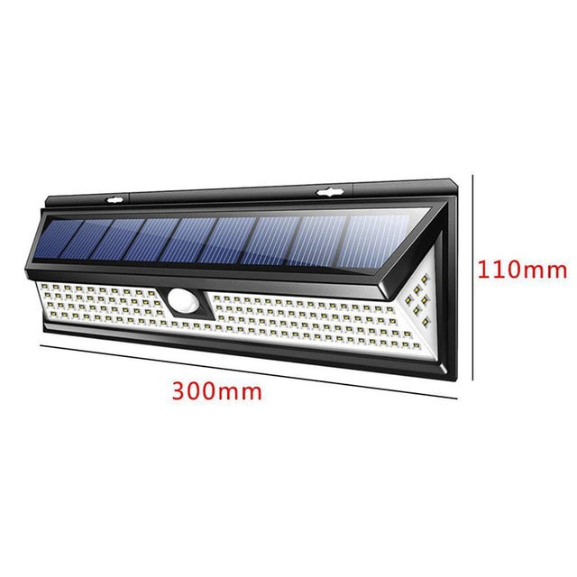 118 LED 1000LM 3 Modes Garden Solar Lamp Motion Sensor IP65 Security Light.