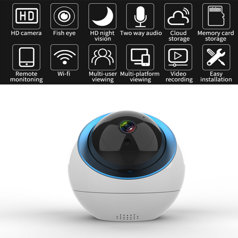 2MP Cloud IP Auto Tracking Wifi Indoor 1080P Security Surveillance Camera.