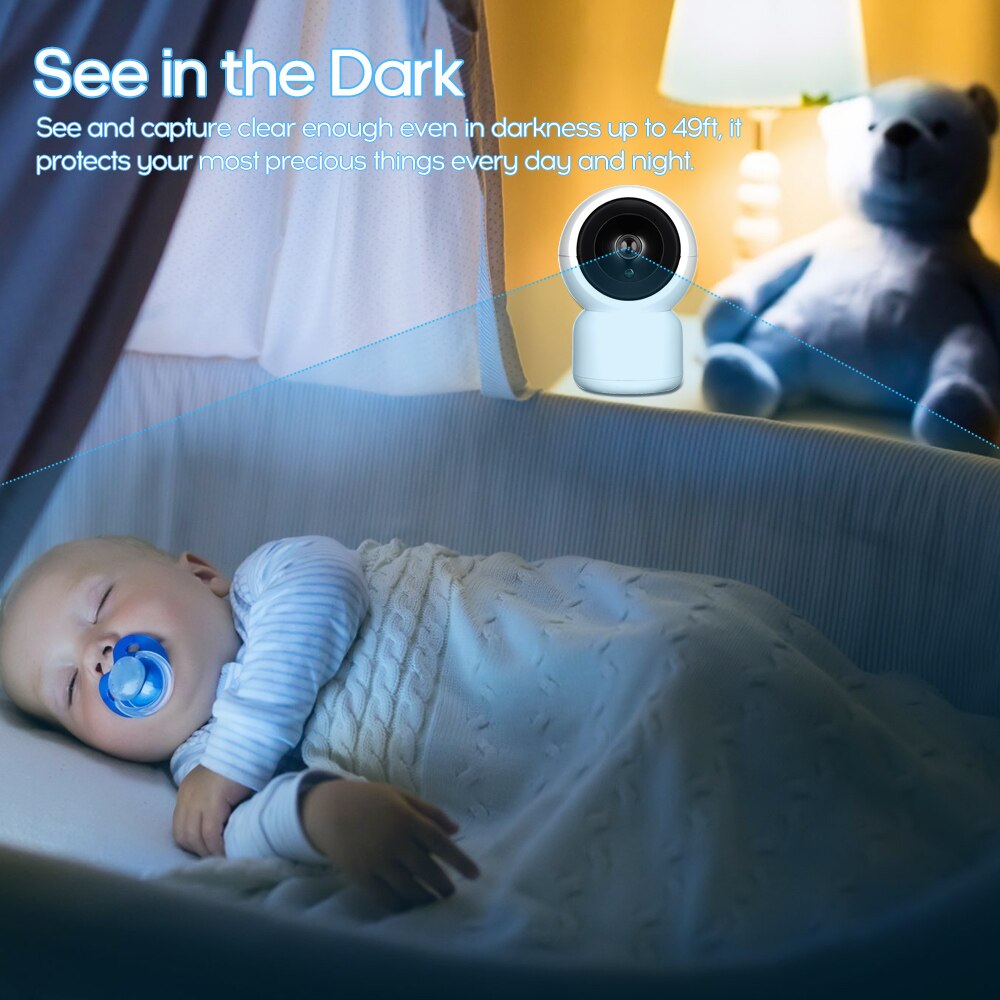 Smart IP Camera Two Way Audio 360° Panoramic WiFi Camera Baby Monitor.
