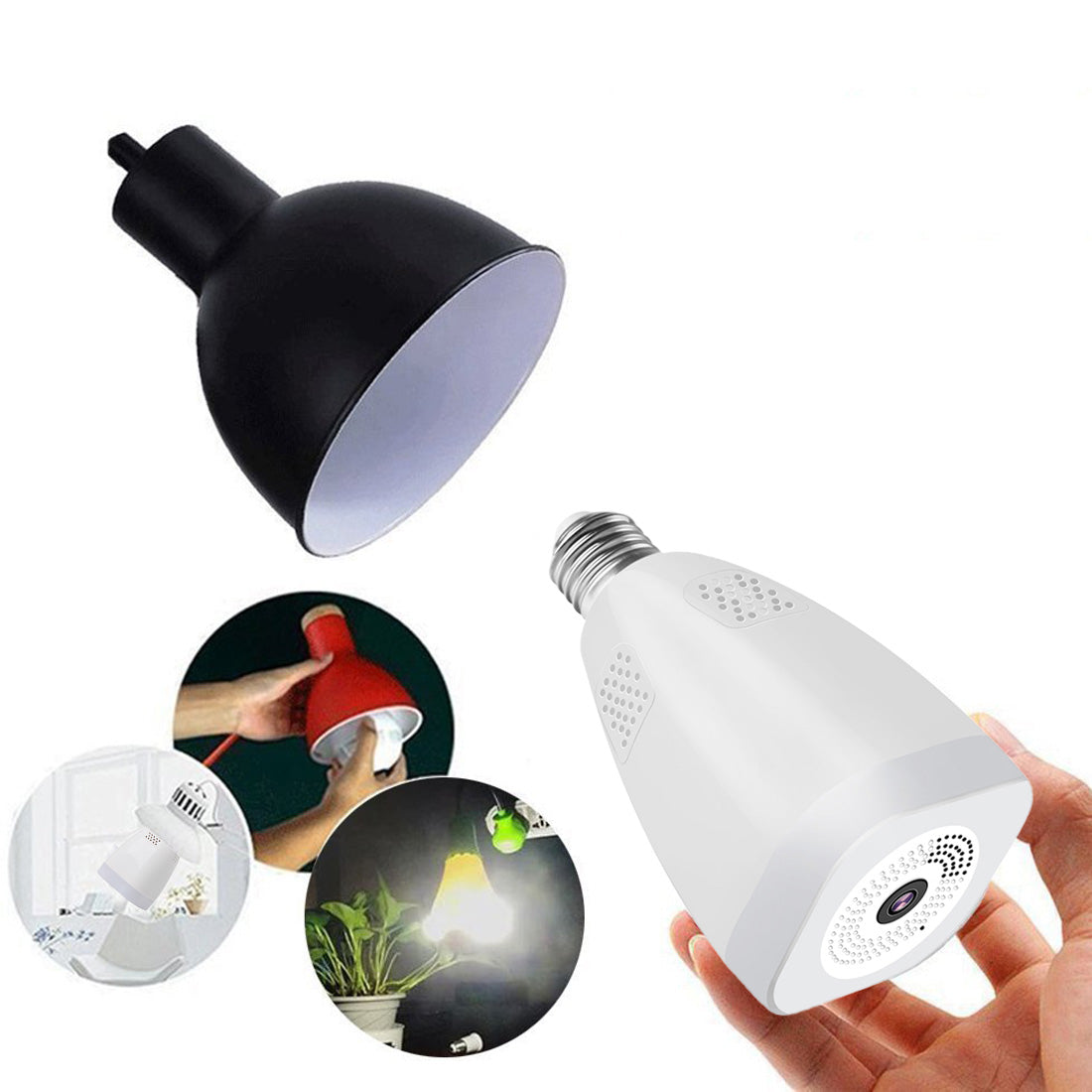 Tuya Bulb Wifi Camera 3MP Full HD 360° Panorama.