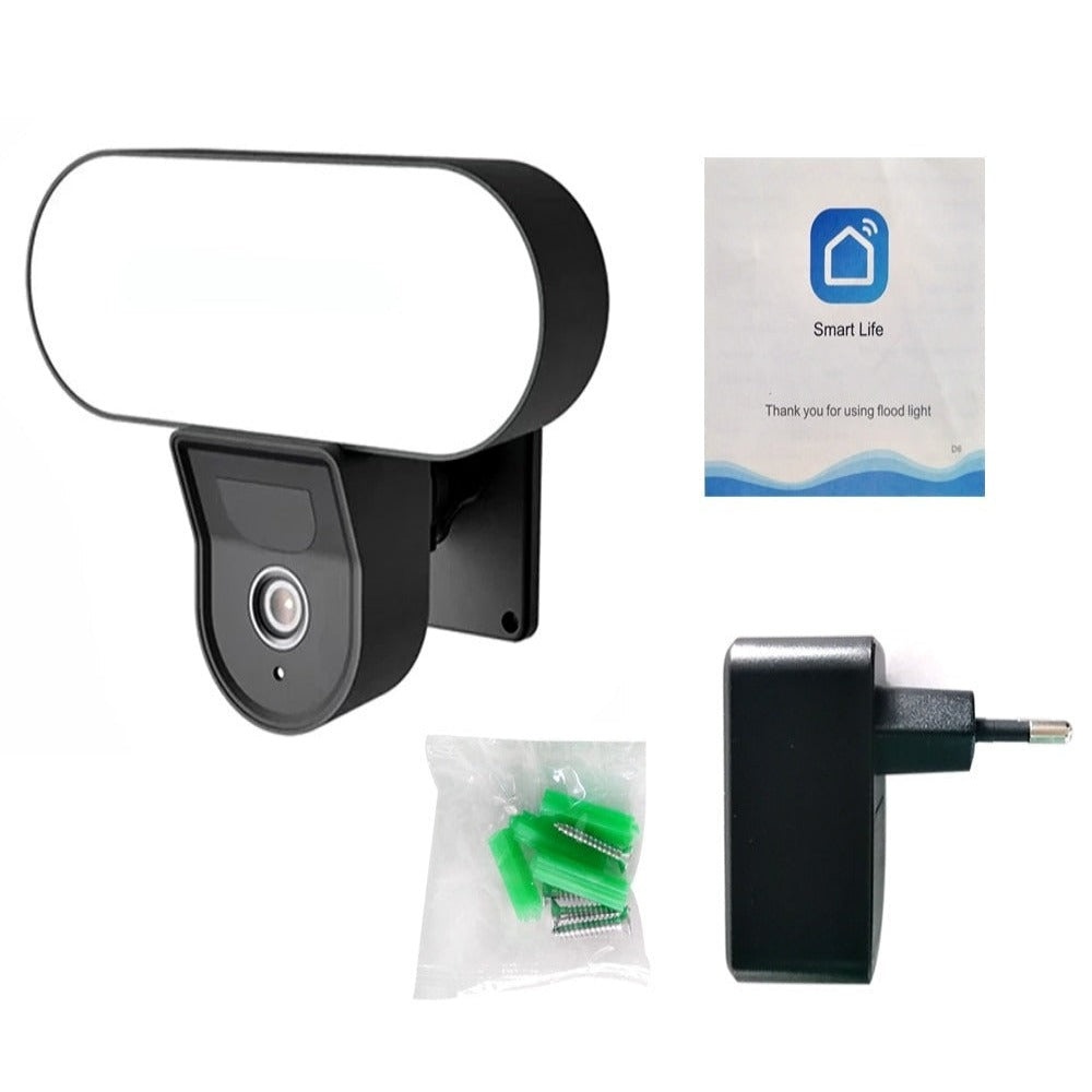18W Floodlight WiFi Camera Smart Home 1080P 2MP Light Camera.