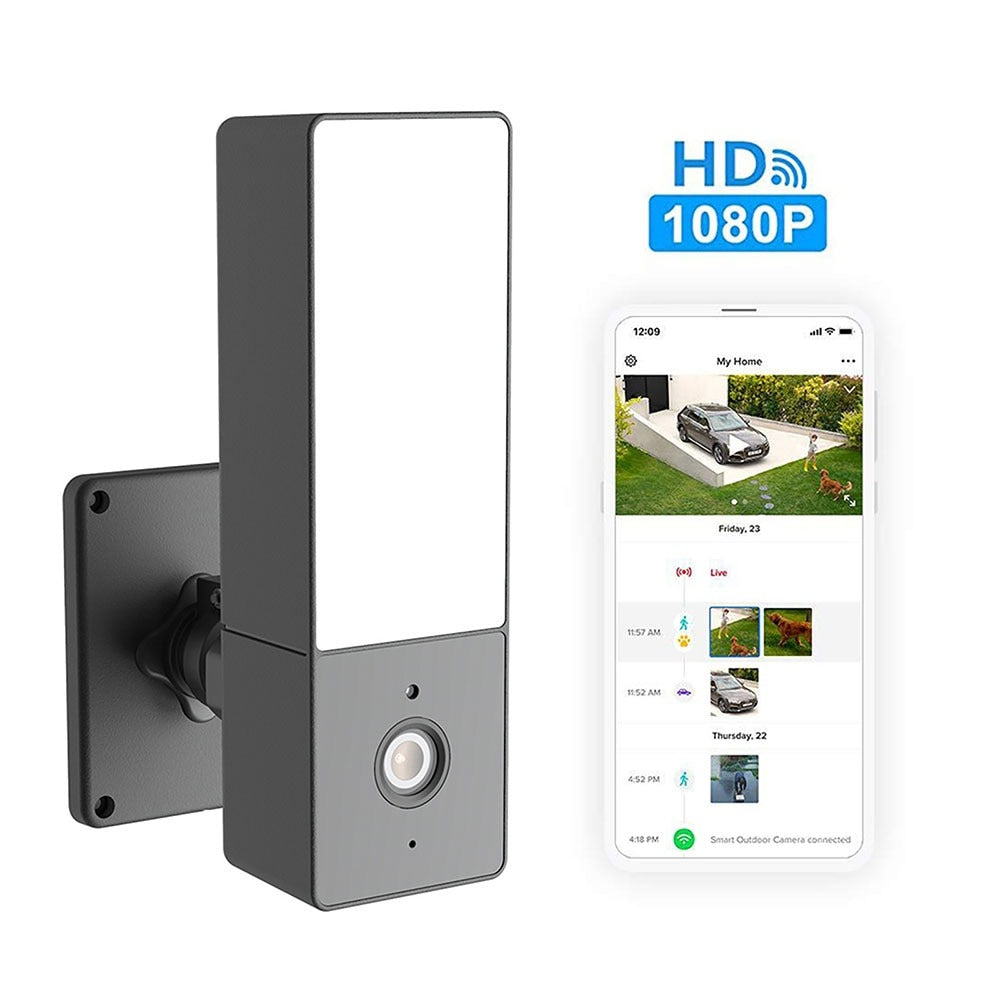 Tuya 1080P WiFi Wireless Floodlight Camera with 10W Wall Light.