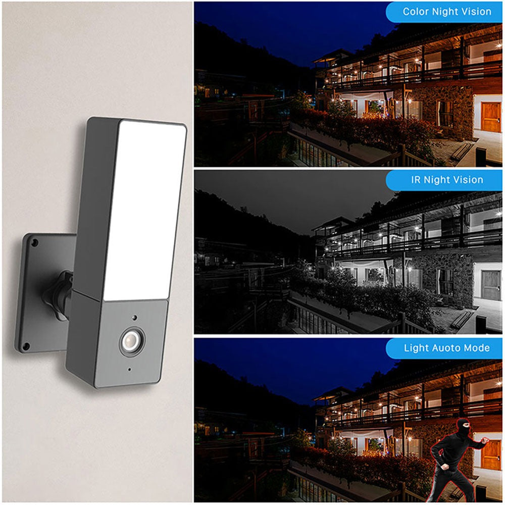 Tuya 1080P WiFi Wireless Floodlight Camera with 10W Wall Light.