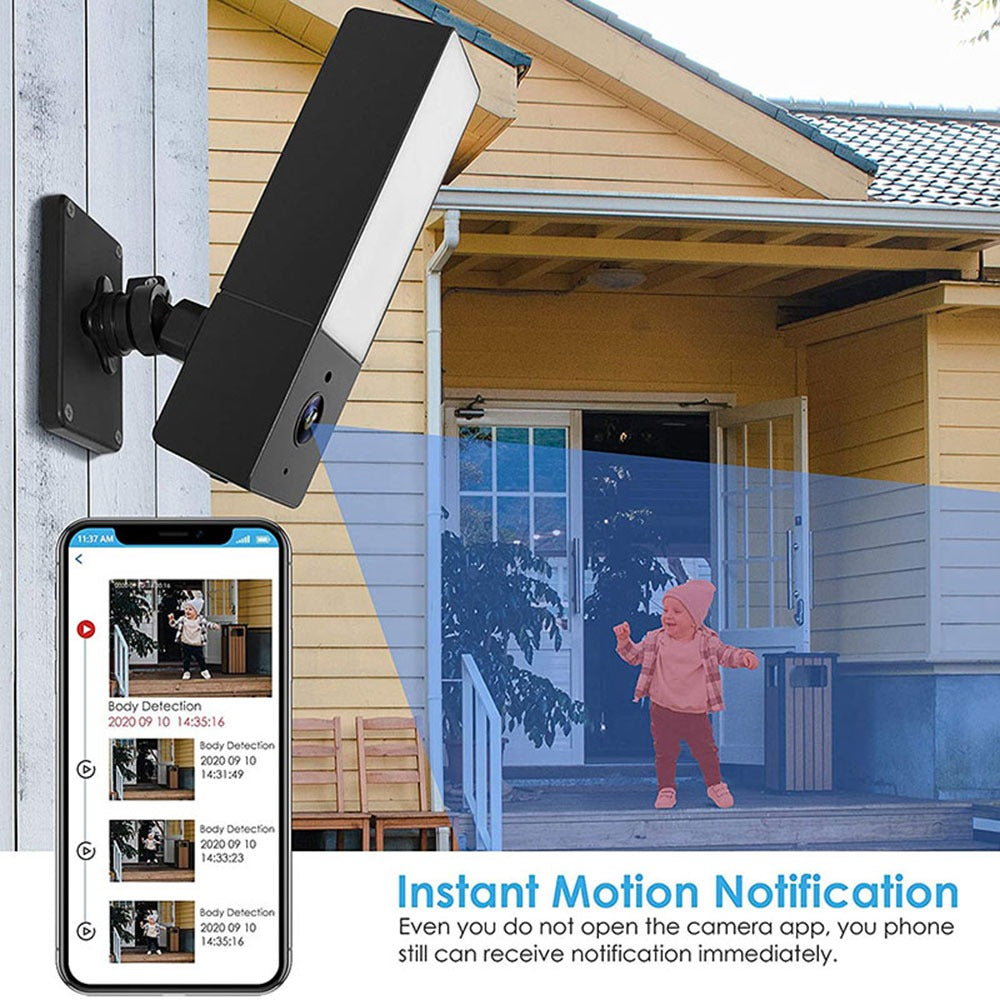Tuya 1080P WiFi Wireless Floodlight Camera with 10W Wall Light.
