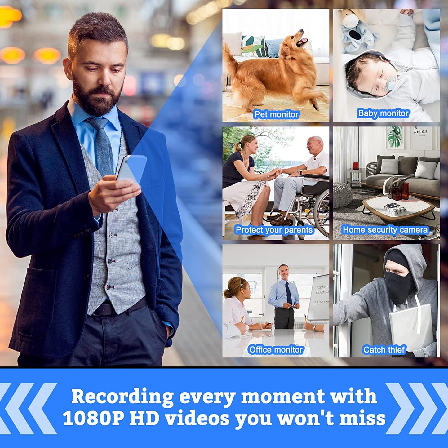 Wall Plug Wi-fi 1080P Hidden Spy Camera with Remote App Control.