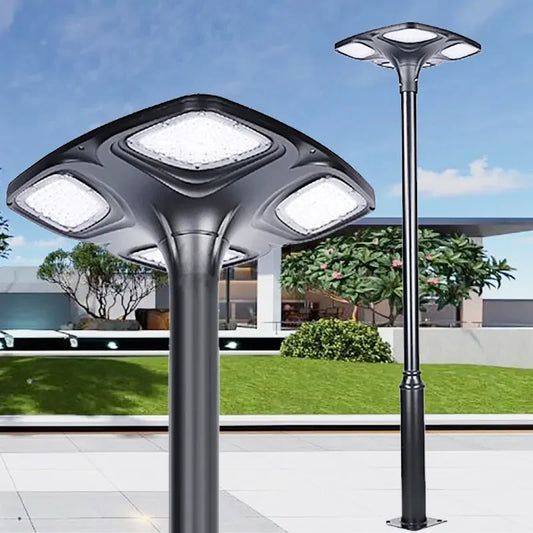Pole Top Aluminum All In One 40W UFO Garden Solar LED Plaza Light.