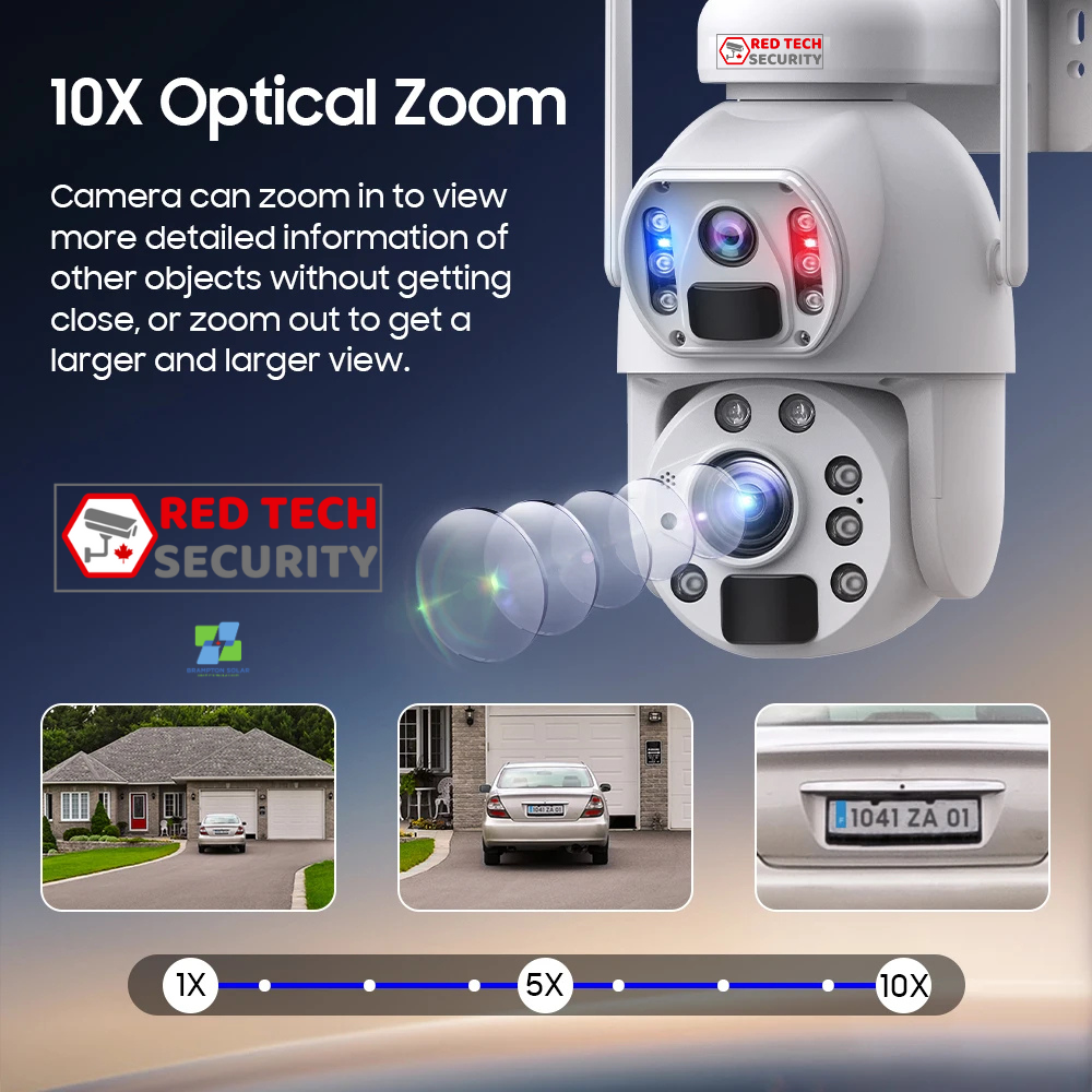 New 10X Optical Zoom 4G Camera IP66 Metal 10W Solar Panel