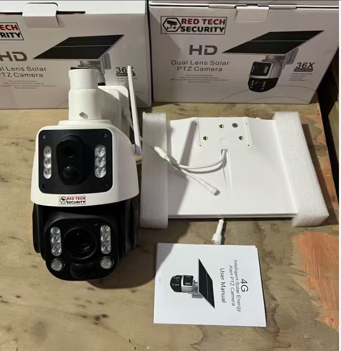 36x Optical Zooming Dual Lens Solar Panel Camera with PIR and Human Detection