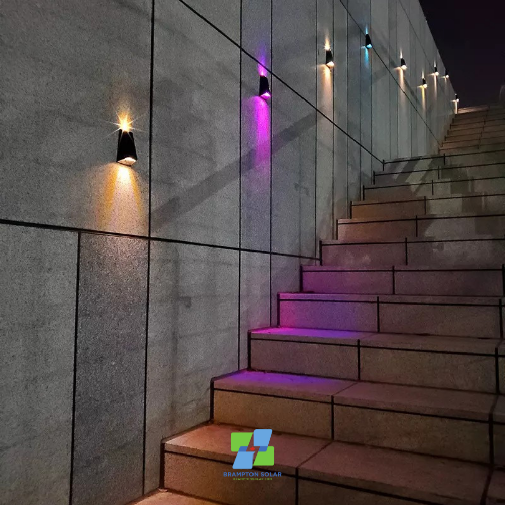 RGB Solar UP DOWN Wall Sconce LED Lights.