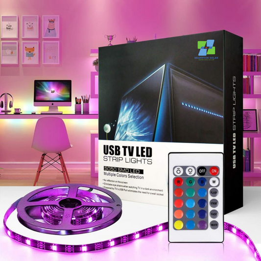 USB TV Led Strip Lights 5050 RGB 2M/6.56ft 60 LEDs 16 Colour USB TV Backlight.