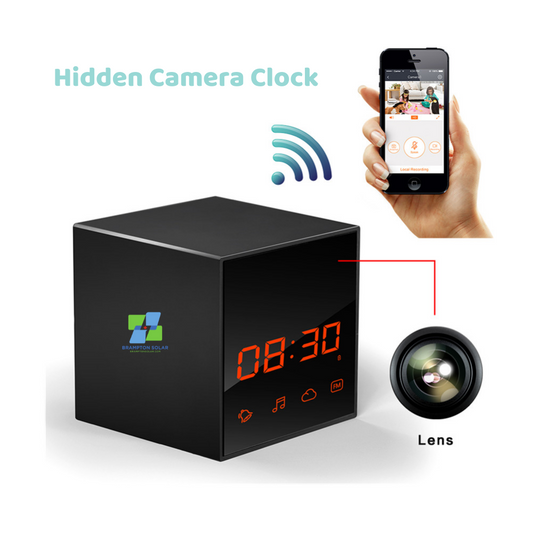 Bluetooth Speak Clock HD 2MP Camera Invisible Lens.
